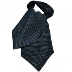 Blue & Black Weave Patterned Casual Day Cravat