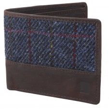 Blue & Brown Harris Tweed Wallet