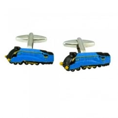 Blue Mallard Train Novelty Cufflinks