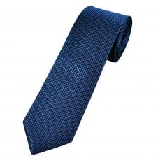 Blue Oval Pattern Luxury Silk Men's Tie