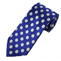 Blue & Silver Polka Dot Tie