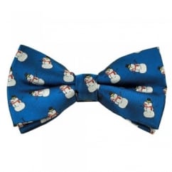 Blue Snowman Novelty Christmas Bow Tie