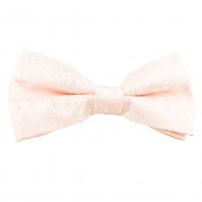 Blush Pink Paisley Pattern Men's Bow Tie