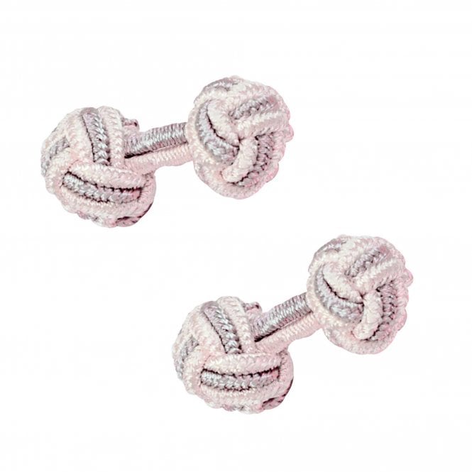 Blush & Silver Elastic Knot Cufflinks