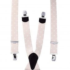 Blush & White Polka Dot Men's Trouser Braces