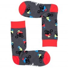 BMX Bikes Dark Grey Combed Cotton Rich Socks