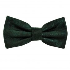 Bottle Green Floral Pattern Men's Bow Tie