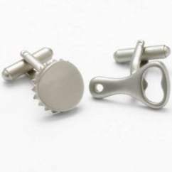 Bottle Opener & Bottle Top Novelty Cufflinks
