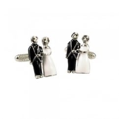 Bride & Groom Novelty Cufflinks
