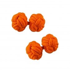 Bright Orange Elastic Knot Cufflinks