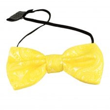 Bright Yellow Paisley Pattern Boys Bow Tie