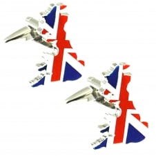British Isles Union Jack Map Cufflinks