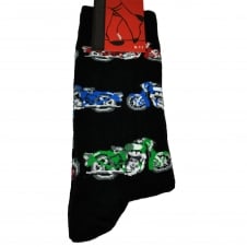 British Motorbikes Black Men's Novelty Socks