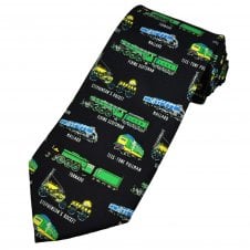 British Steam Trains Black Men's Novelty Tie