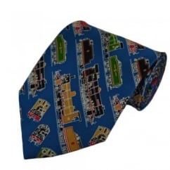 British Steam Trains Silk Novelty Tie