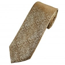 Bronze Paisley Pattern Men's Tie