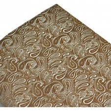Bronze Paisley Pattern Pocket Square Handkerchief