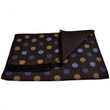 Brown, Blue & Beige Dot Pattern Autumn Winter Luxury Soft Feel Scarf