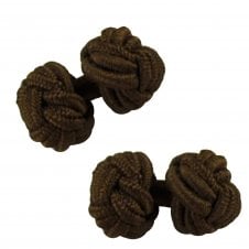 Brown Elastic Knot Cufflinks