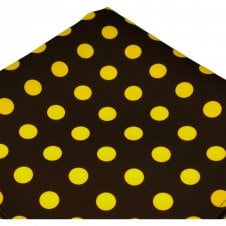 Brown & Yellow Polka Dot Pocket Square Handkerchief