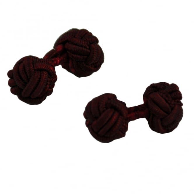 Burgundy Elastic Knot Cufflinks