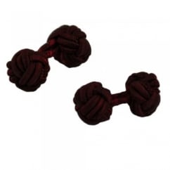 Burgundy Elastic Knot Cufflinks