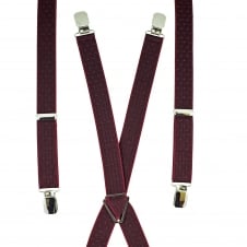 Burgundy, Green & Brown Polka Dot Men's Trouser Braces