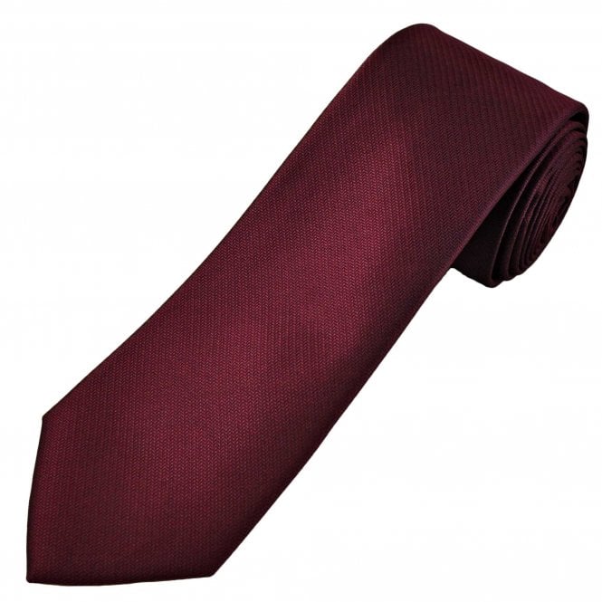 Burgundy Micro Chevron Pattern Men's Tie