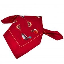 Burgundy Red Colourful Game Birds Bandana Neckerchief