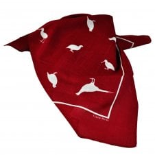 Burgundy Red Game Birds Bandana Neckerchief