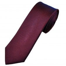  Burgundy Red, Light Blue & Black Two Tone Luxury Men's Silk Tie