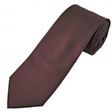 Burgundy & Silver Pattern Men's Tie