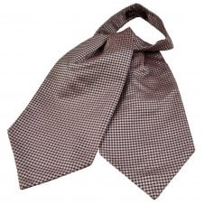 Burgundy & Silver Patterned Day Cravat