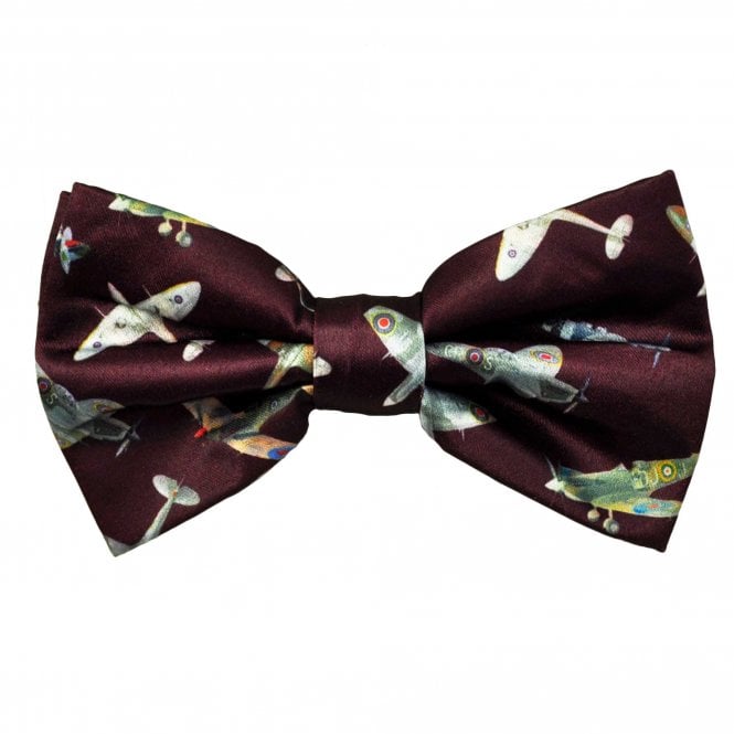Burgundy Spitfire Men's Novelty Bow Tie