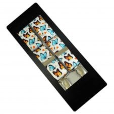 Butterfly Pattern Ivory Luxury Men's Trouser Braces