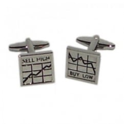 Buy Low Sell High Novelty Cufflinks