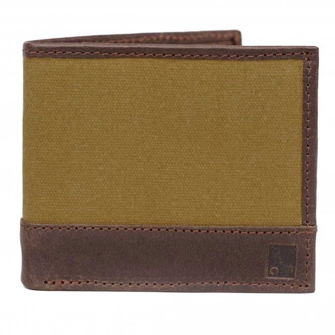 Camel Waxed Canvas Wallet