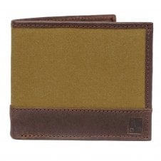 Camel Waxed Canvas Wallet