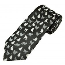 Cats Black & Grey Men's Novelty Tie
