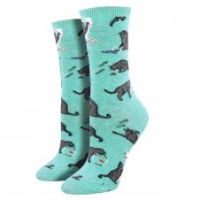 Cats Blue Luxury Ladies Socks