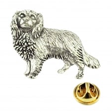 Cavalier King Charles Spaniel Dog Pewter Lapel Pin Badge