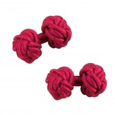 Cerise Pink Elastic Knot Cufflinks