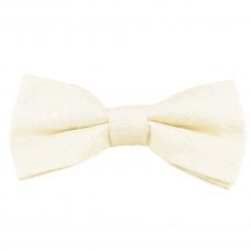 Champagne Ivory Paisley Pattern Men's Bow Tie