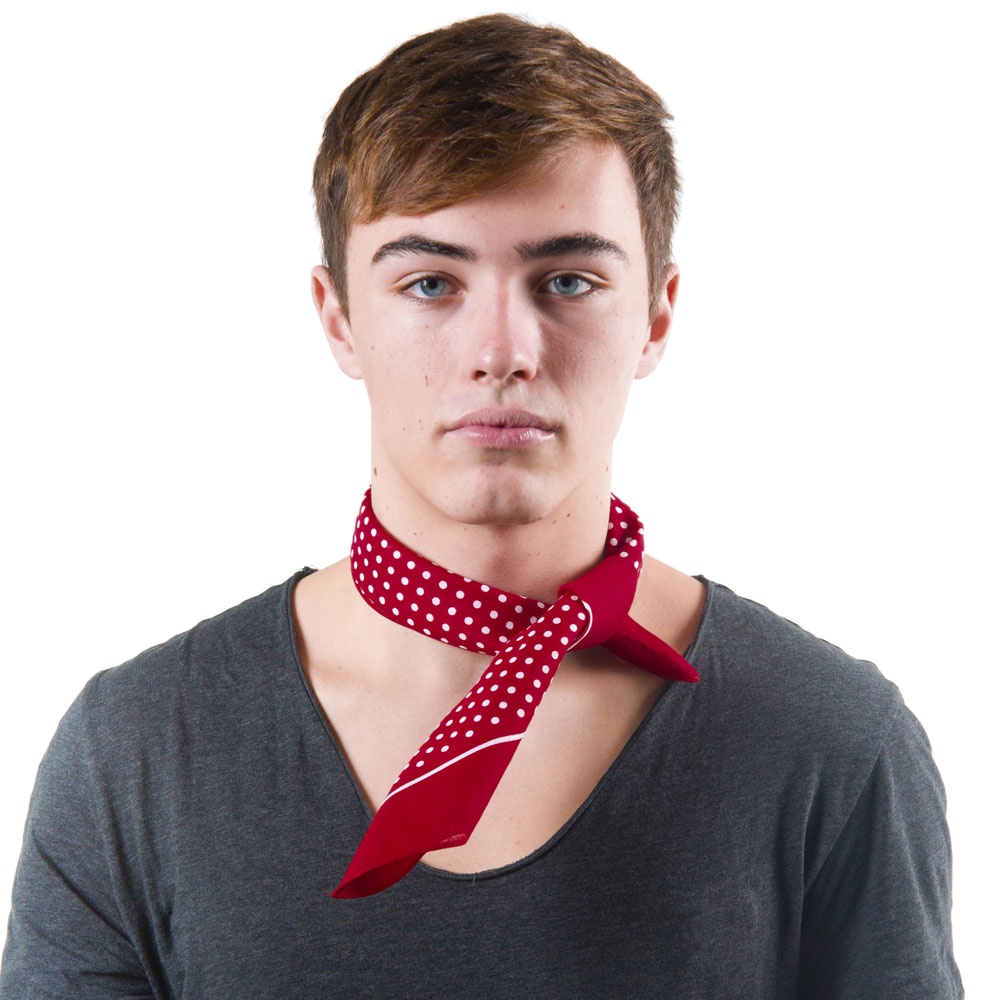 Red Checkered Bandana – 100% Cotton 54cm Head Wrap Scarf By ASAH HOME - View #4