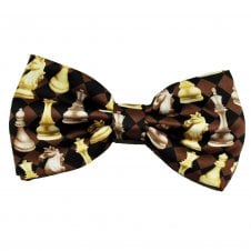 Chess On Chessboard Men's Bow Tie