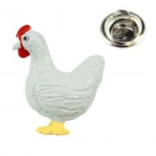 Chicken Lapel Pin Badge