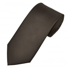Chocolate Brown Waffle Patterned Men's Tie