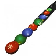 Christmas Tree Baubles & Snowflakes Shaped Novelty Tie