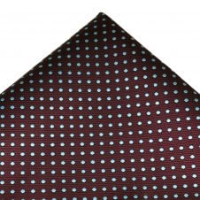 Claret & Blue Polka Dot Pocket Square Handkerchief