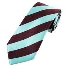 Claret & Blue Repp Striped Men's Tie